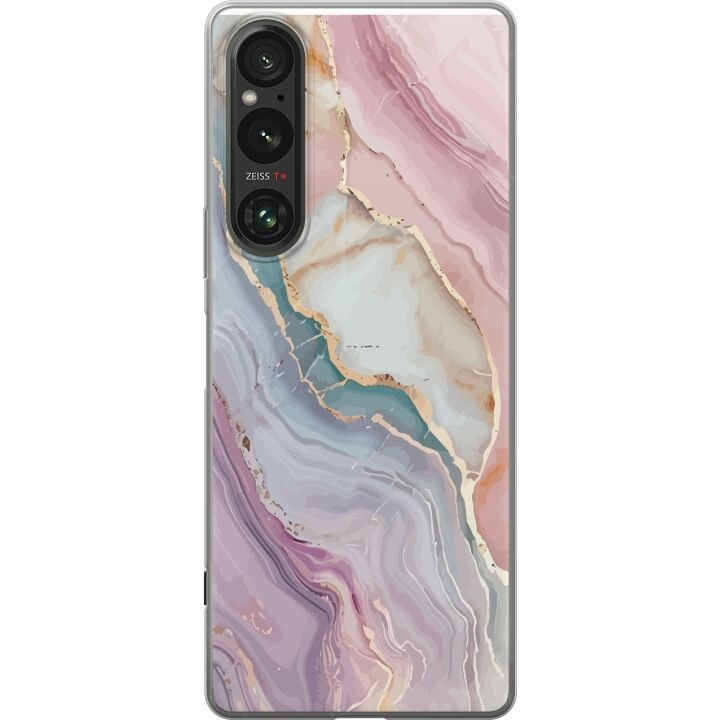 Mobile case for Sony Xperia 1 V with Marble design in the group SMARTPHONE & TABLETS / Phone cases / Sony at TP E-commerce Nordic AB (A61329)