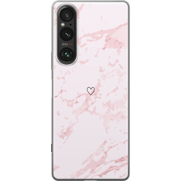 Mobile case for Sony Xperia 1 V with Pink Heart design in the group SMARTPHONE & TABLETS / Phone cases / Sony at TP E-commerce Nordic AB (A61330)