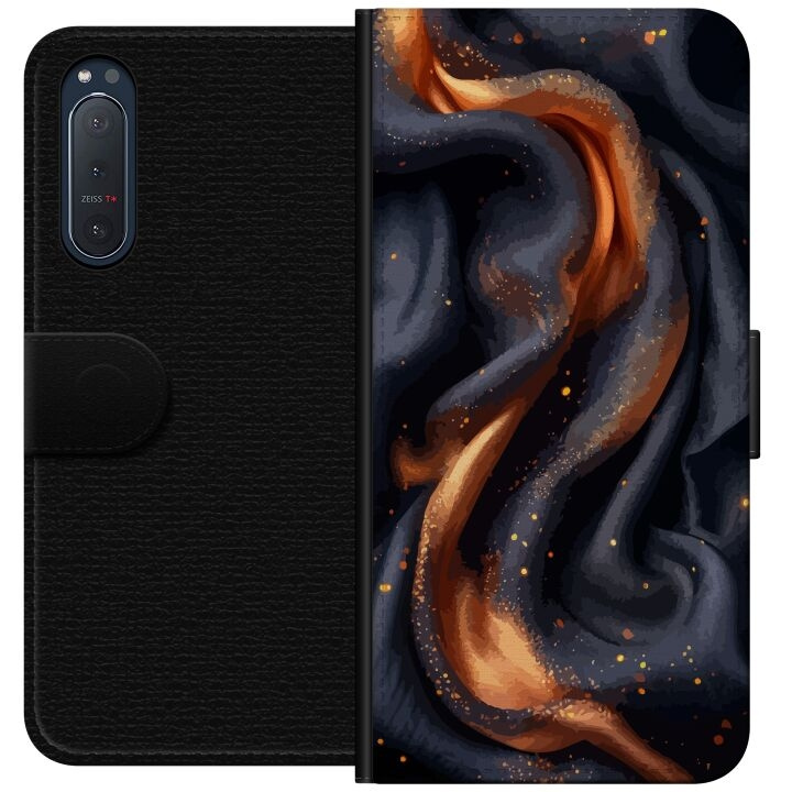 Wallet case for Sony Xperia 5 II with Fiery silk design in the group SMARTPHONE & TABLETS / Phone cases / Sony at TP E-commerce Nordic AB (A61362)