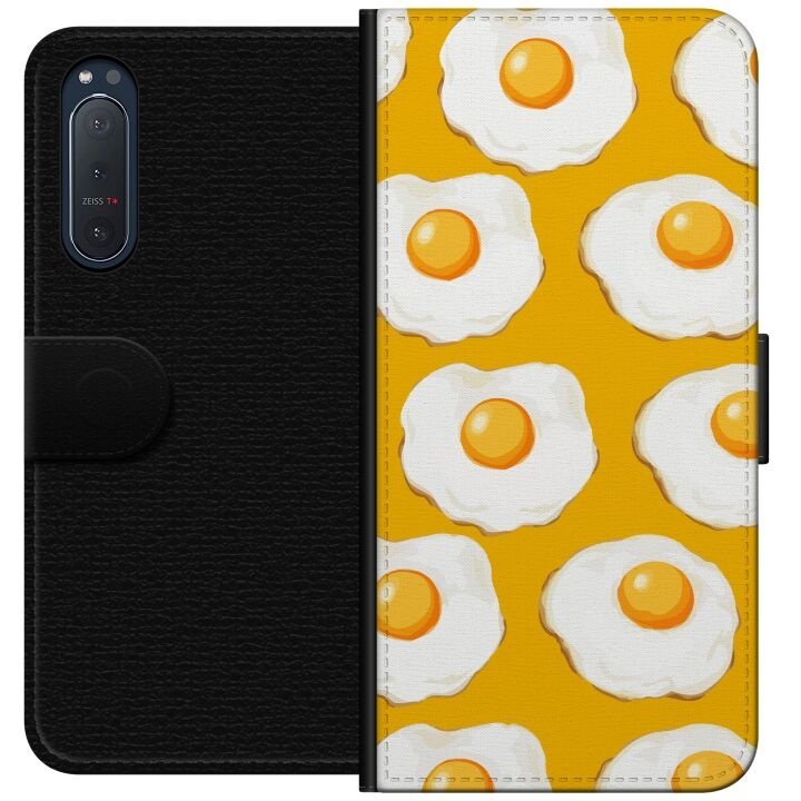 Wallet case for Sony Xperia 5 II with Fried egg design in the group SMARTPHONE & TABLETS / Phone cases / Sony at TP E-commerce Nordic AB (A61363)