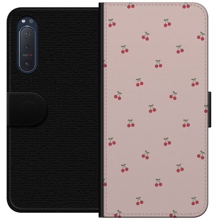 Wallet case for Sony Xperia 5 II with Cherry design in the group SMARTPHONE & TABLETS / Phone cases / Sony at TP E-commerce Nordic AB (A61368)