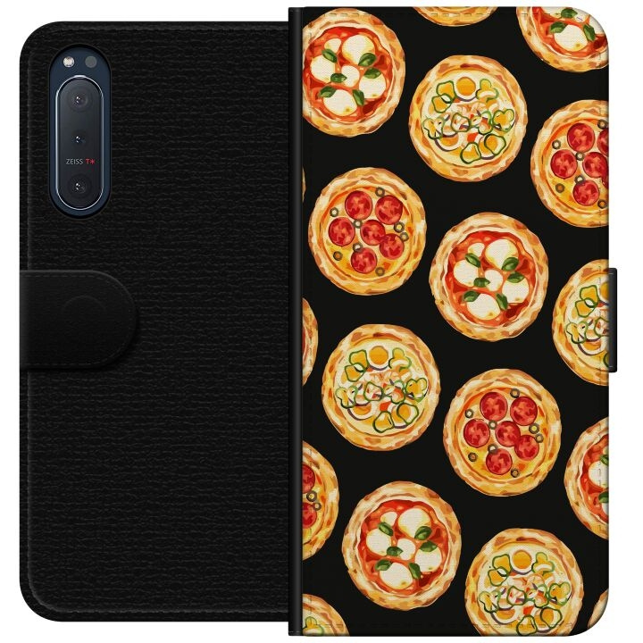 Wallet case for Sony Xperia 5 II with Pizza design in the group SMARTPHONE & TABLETS / Phone cases / Sony at TP E-commerce Nordic AB (A61374)