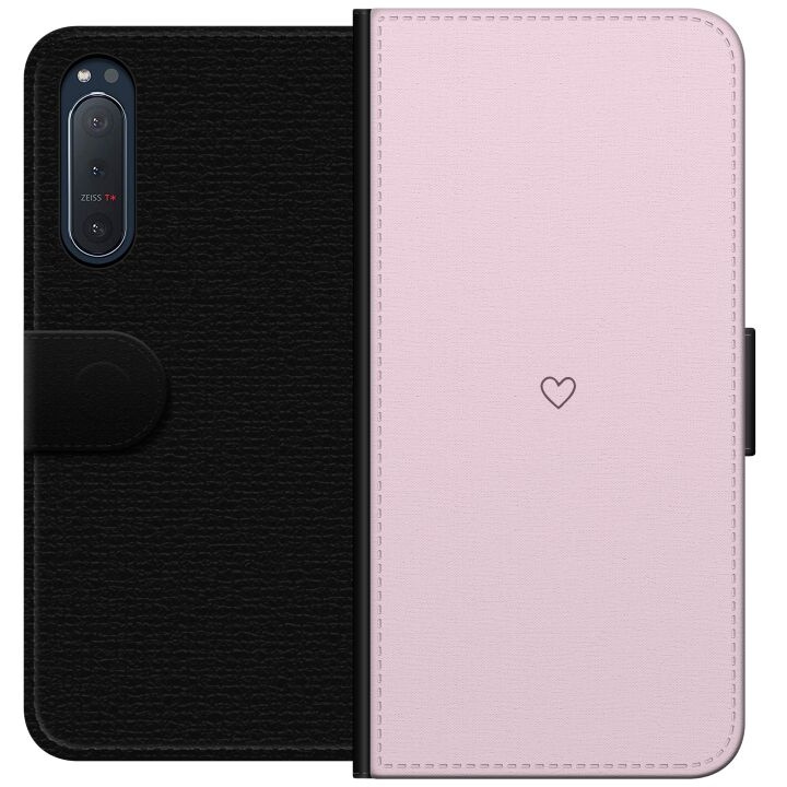 Wallet case for Sony Xperia 5 II with Heart design in the group SMARTPHONE & TABLETS / Phone cases / Sony at TP E-commerce Nordic AB (A61380)