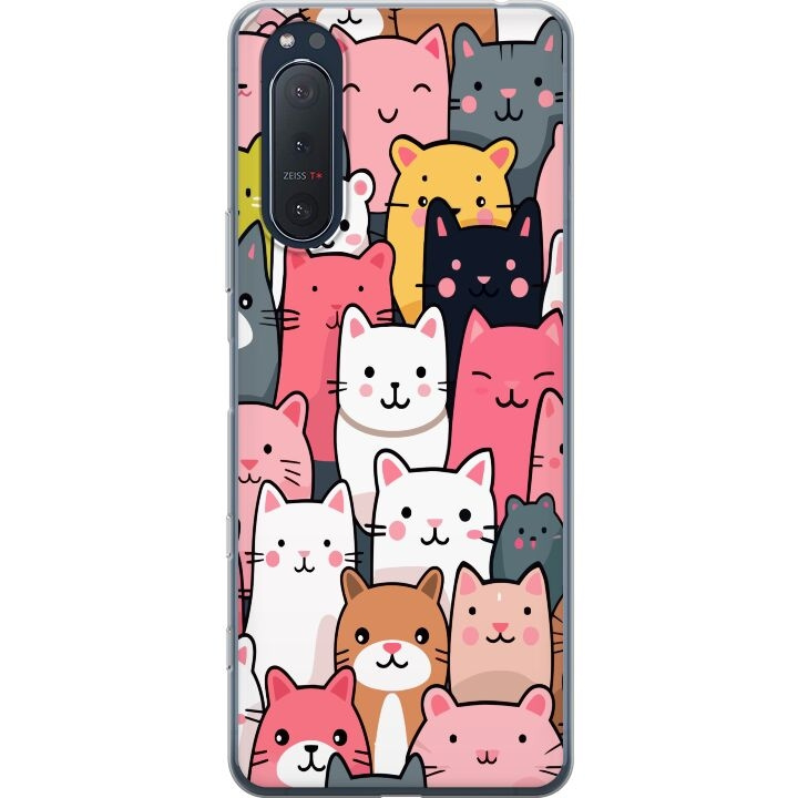 Mobile case for Sony Xperia 5 II with Cat pattern design in the group SMARTPHONE & TABLETS / Phone cases / Sony at TP E-commerce Nordic AB (A61396)