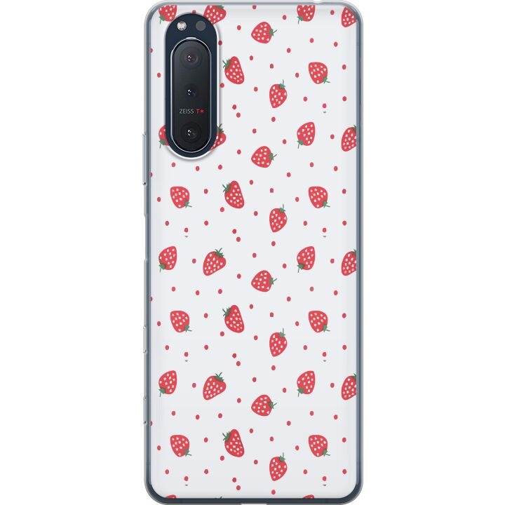 Mobile case for Sony Xperia 5 II with Strawberries design in the group SMARTPHONE & TABLETS / Phone cases / Sony at TP E-commerce Nordic AB (A61405)