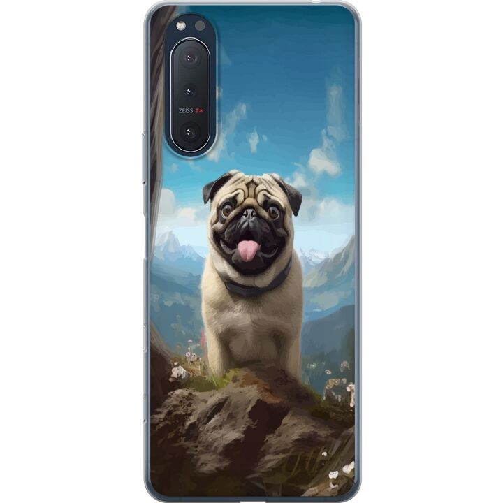 Mobile case for Sony Xperia 5 II with Happy Dog design in the group SMARTPHONE & TABLETS / Phone cases / Sony at TP E-commerce Nordic AB (A61406)