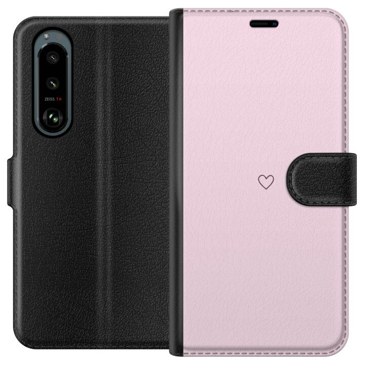 Wallet case for Sony Xperia 5 III with Heart design in the group SMARTPHONE & TABLETS / Phone cases / Sony at TP E-commerce Nordic AB (A61434)