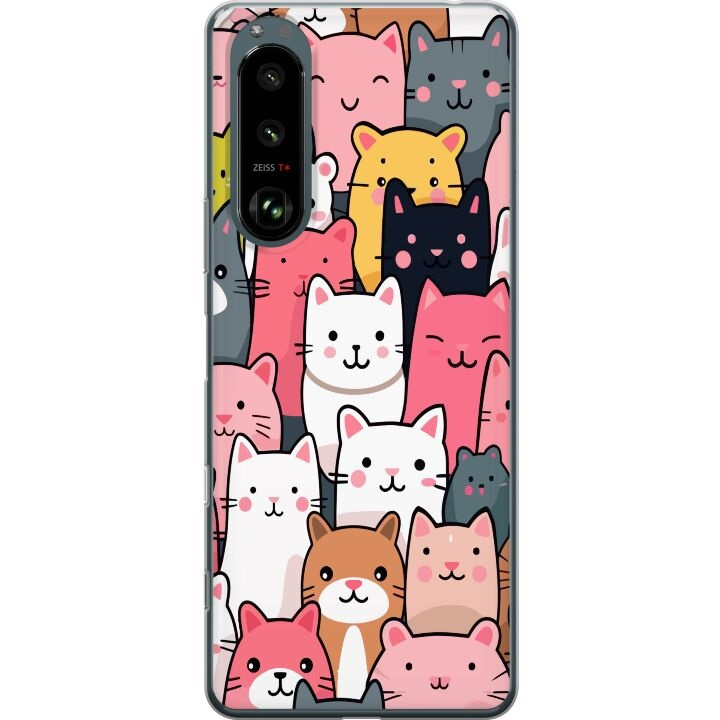 Mobile case for Sony Xperia 5 III with Cat pattern design in the group SMARTPHONE & TABLETS / Phone cases / Sony at TP E-commerce Nordic AB (A61450)