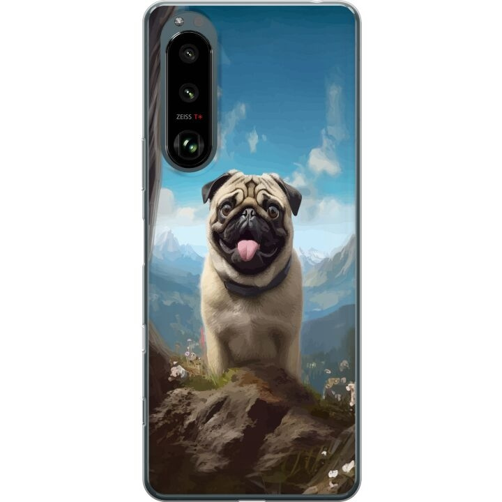 Mobile case for Sony Xperia 5 III with Happy Dog design in the group SMARTPHONE & TABLETS / Phone cases / Sony at TP E-commerce Nordic AB (A61460)