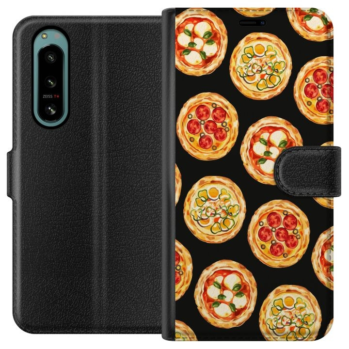 Wallet case for Sony Xperia 5 IV with Pizza design in the group SMARTPHONE & TABLETS / Phone cases / Sony at TP E-commerce Nordic AB (A61482)