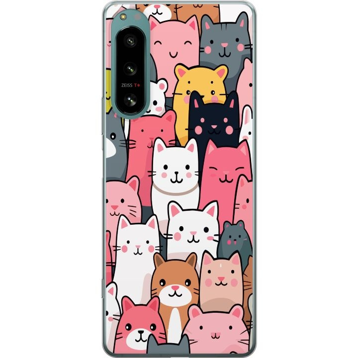 Mobile case for Sony Xperia 5 IV with Cat pattern design in the group SMARTPHONE & TABLETS / Phone cases / Sony at TP E-commerce Nordic AB (A61504)