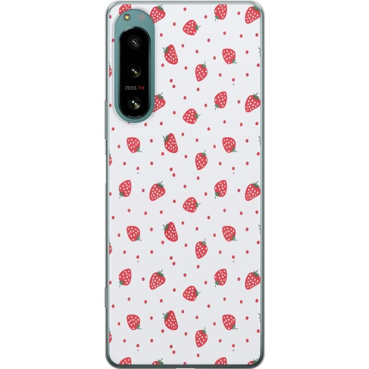 Mobile case for Sony Xperia 5 IV with Strawberries design in the group SMARTPHONE & TABLETS / Phone cases / Sony at TP E-commerce Nordic AB (A61513)