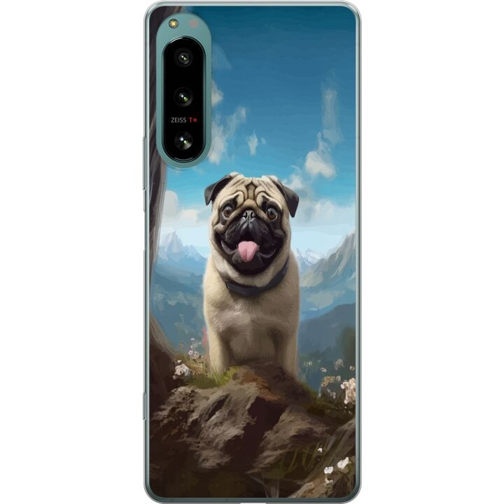 Mobile case for Sony Xperia 5 IV with Happy Dog design in the group SMARTPHONE & TABLETS / Phone cases / Sony at TP E-commerce Nordic AB (A61514)