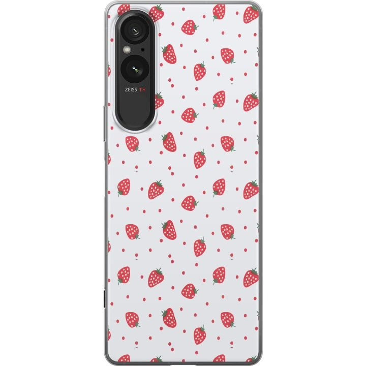 Mobile case for Sony Xperia 5 V with Strawberries design in the group SMARTPHONE & TABLETS / Phone cases / Sony at TP E-commerce Nordic AB (A61567)