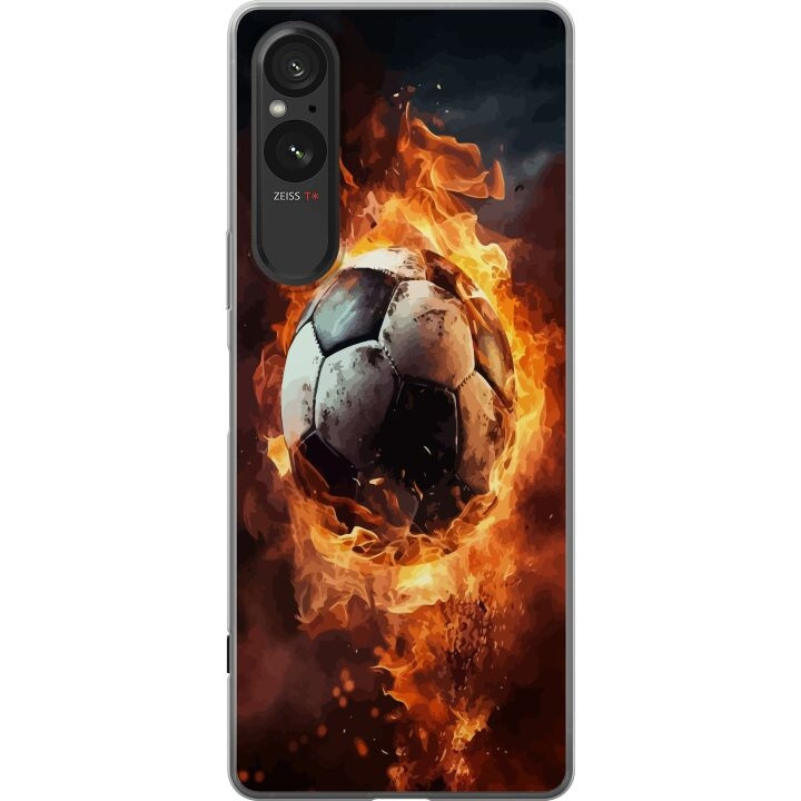 Mobile case for Sony Xperia 5 V with Football design in the group SMARTPHONE & TABLETS / Phone cases / Sony at TP E-commerce Nordic AB (A61571)