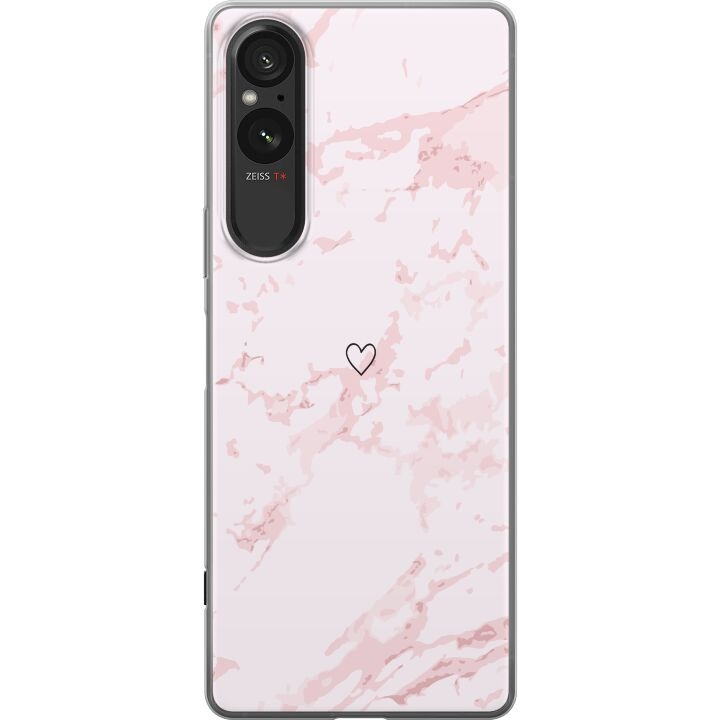 Mobile case for Sony Xperia 5 V with Pink Heart design in the group SMARTPHONE & TABLETS / Phone cases / Sony at TP E-commerce Nordic AB (A61573)