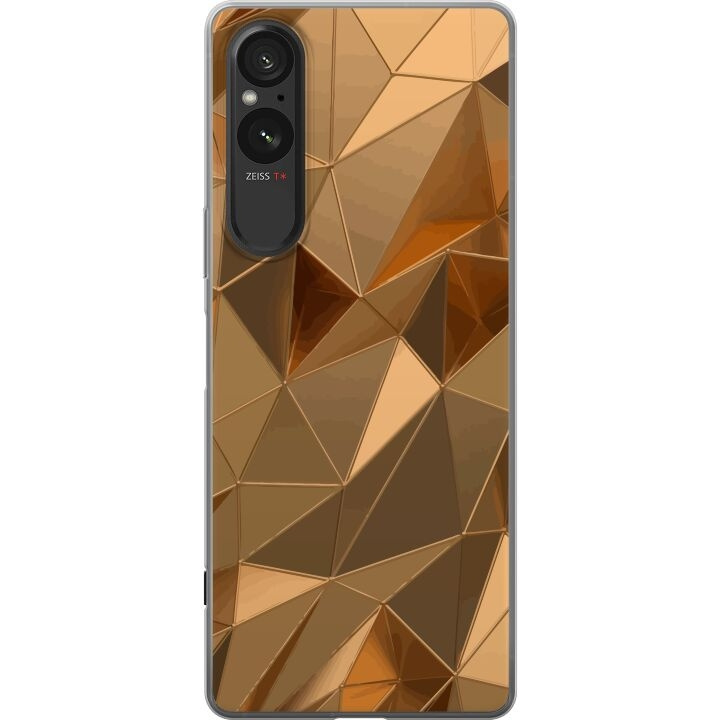 Mobile case for Sony Xperia 5 V with 3D Gold design in the group SMARTPHONE & TABLETS / Phone cases / Sony at TP E-commerce Nordic AB (A61574)