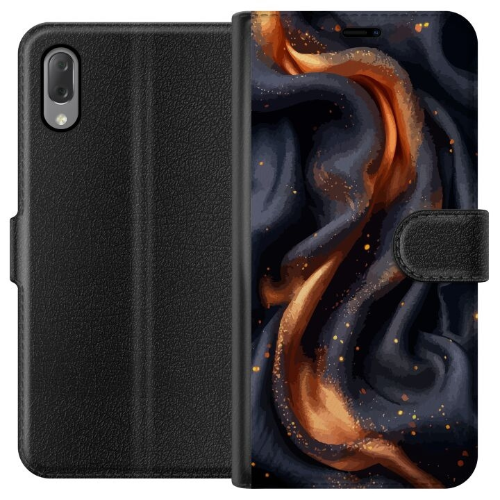 Wallet case for Sony Xperia L3 with Fiery silk design in the group SMARTPHONE & TABLETS / Phone cases / Sony at TP E-commerce Nordic AB (A61605)