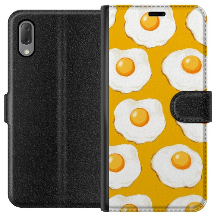 Wallet case for Sony Xperia L3 with Fried egg design in the group SMARTPHONE & TABLETS / Phone cases / Sony at TP E-commerce Nordic AB (A61606)