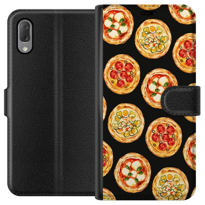 Wallet case for Sony Xperia L3 with Pizza design in the group SMARTPHONE & TABLETS / Phone cases / Sony at TP E-commerce Nordic AB (A61617)