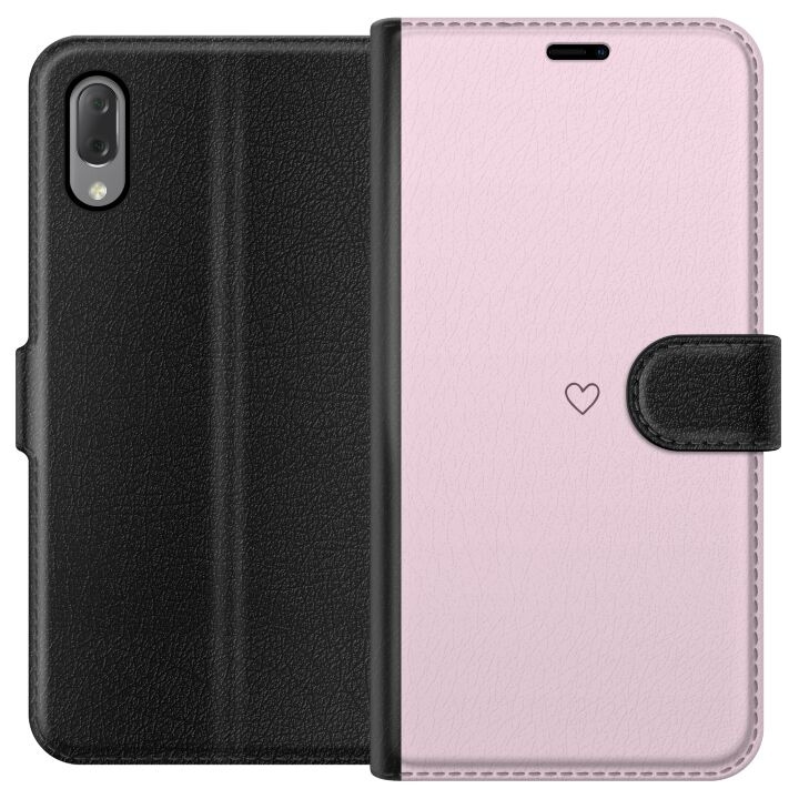 Wallet case for Sony Xperia L3 with Heart design in the group SMARTPHONE & TABLETS / Phone cases / Sony at TP E-commerce Nordic AB (A61623)