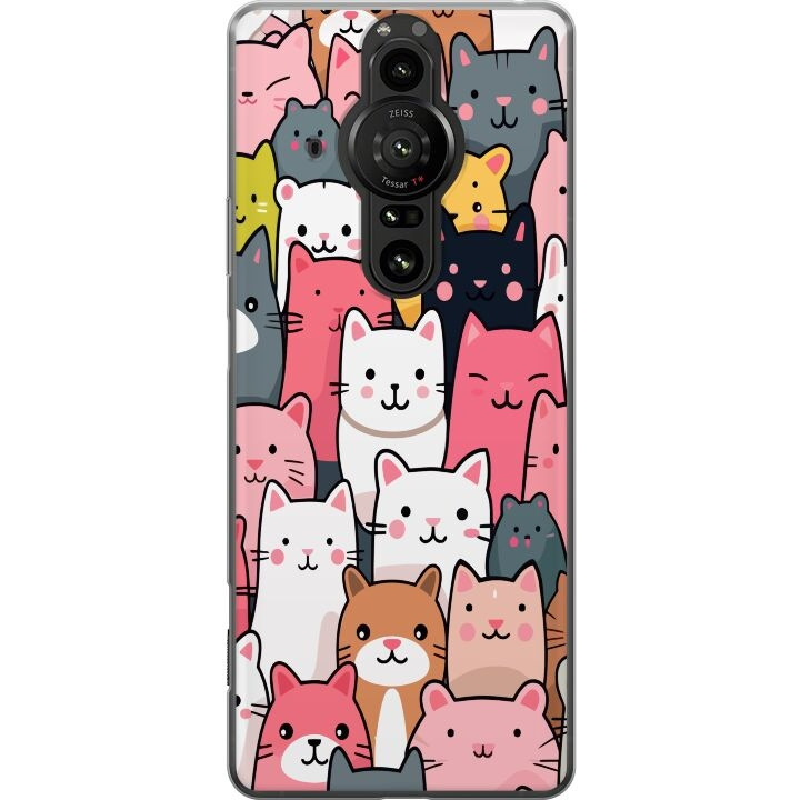 Mobile case for Sony Xperia Pro-I with Cat pattern design in the group SMARTPHONE & TABLETS / Phone cases / Sony at TP E-commerce Nordic AB (A61693)