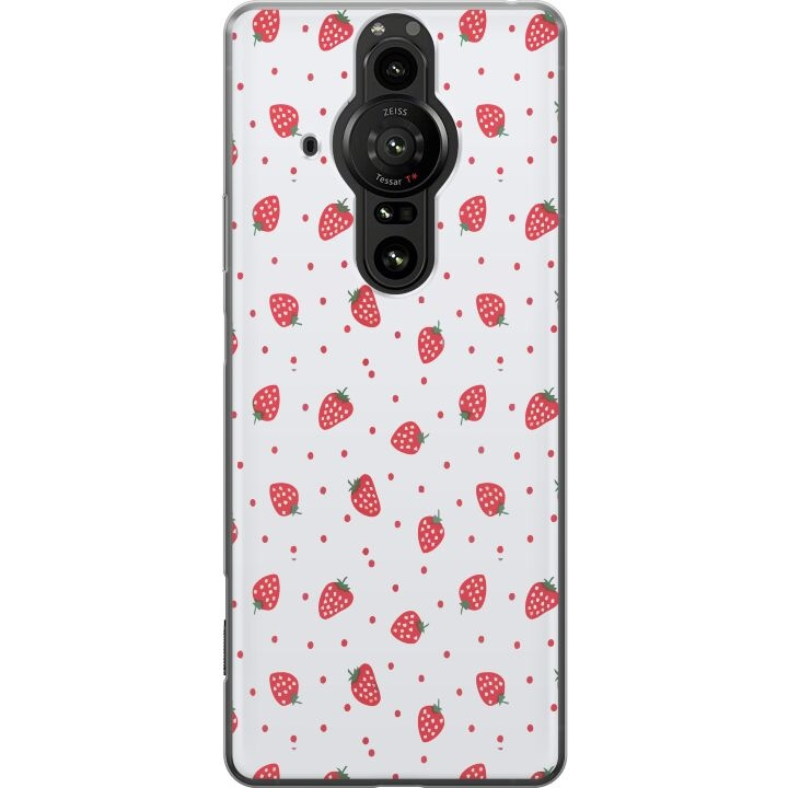 Mobile case for Sony Xperia Pro-I with Strawberries design in the group SMARTPHONE & TABLETS / Phone cases / Sony at TP E-commerce Nordic AB (A61702)