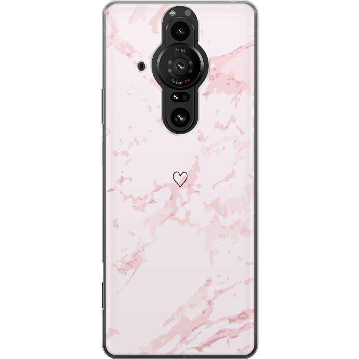 Mobile case for Sony Xperia Pro-I with Pink Heart design in the group SMARTPHONE & TABLETS / Phone cases / Sony at TP E-commerce Nordic AB (A61708)