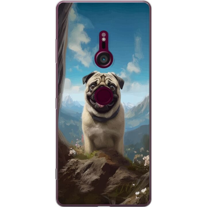 Mobile case for Sony Xperia XZ3 with Happy Dog design in the group SMARTPHONE & TABLETS / Phone cases / Sony at TP E-commerce Nordic AB (A61730)