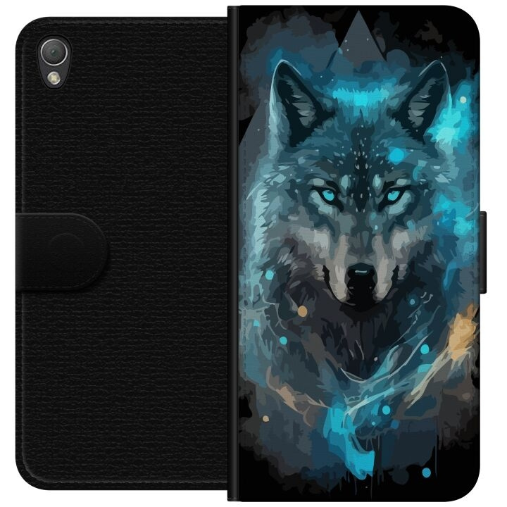 Wallet case for Sony Xperia Z3 with Wolf design in the group SMARTPHONE & TABLETS / Phone cases / Sony at TP E-commerce Nordic AB (A61744)