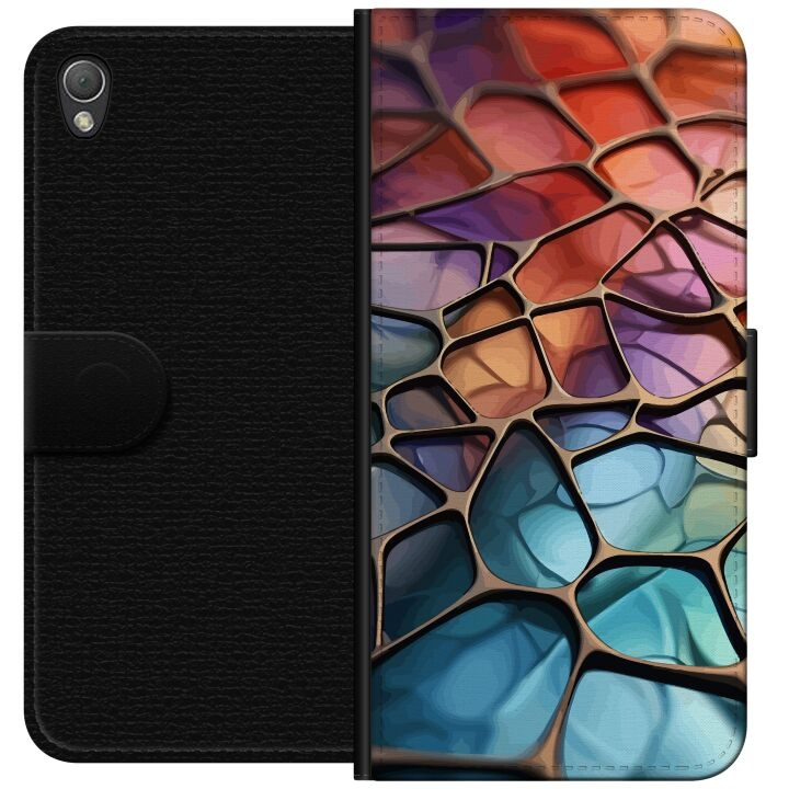 Wallet case for Sony Xperia Z3 with Metallic pattern design in the group SMARTPHONE & TABLETS / Phone cases / Sony at TP E-commerce Nordic AB (A61749)