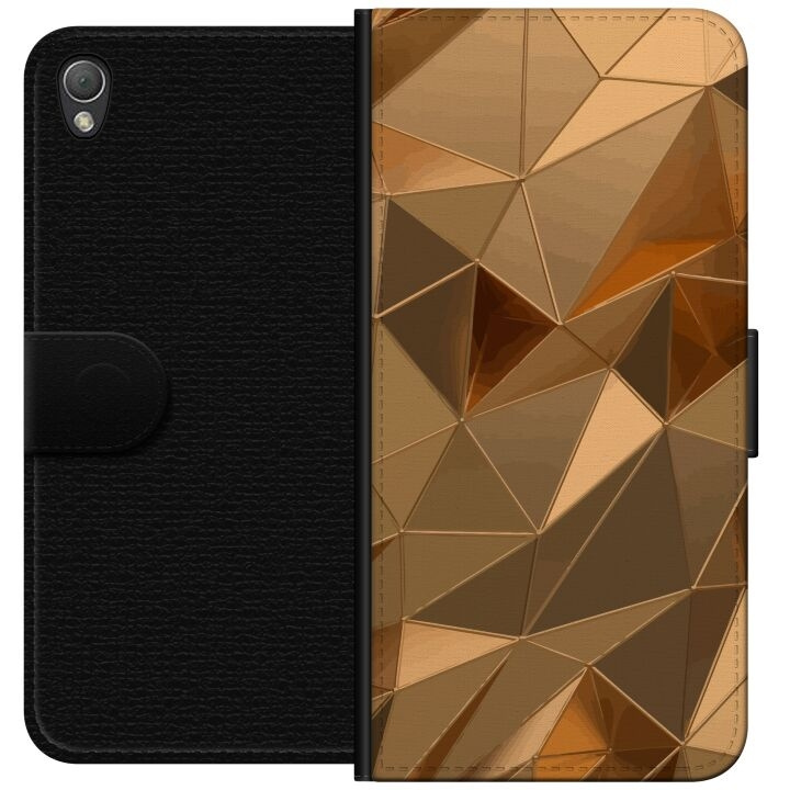 Wallet case for Sony Xperia Z3 with 3D Gold design in the group SMARTPHONE & TABLETS / Phone cases / Sony at TP E-commerce Nordic AB (A61763)