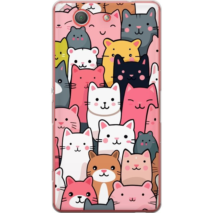 Mobile case for Sony Xperia Z3 Compact with Cat pattern design in the group SMARTPHONE & TABLETS / Phone cases / Sony at TP E-commerce Nordic AB (A61774)