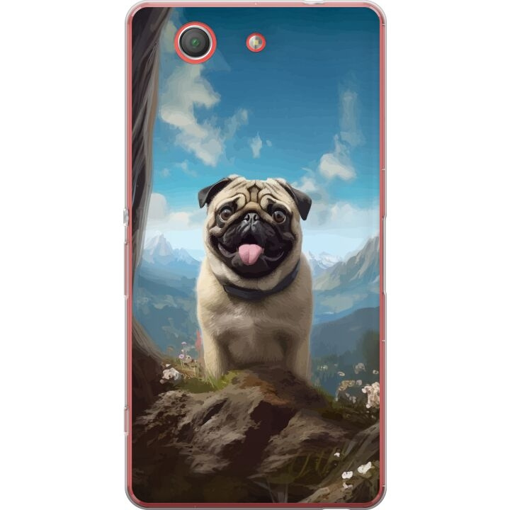 Mobile case for Sony Xperia Z3 Compact with Happy Dog design in the group SMARTPHONE & TABLETS / Phone cases / Sony at TP E-commerce Nordic AB (A61784)