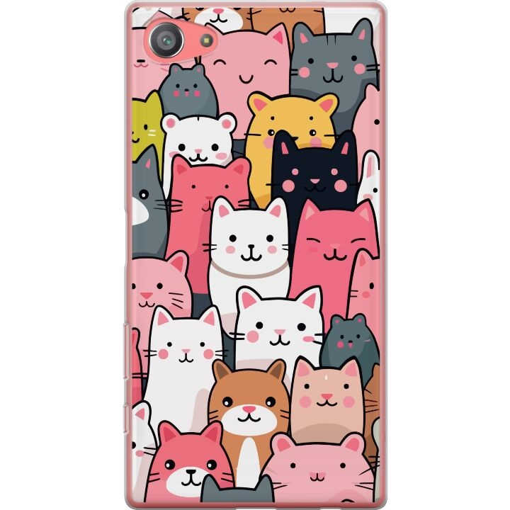 Mobile case for Sony Xperia Z5 Compact with Cat pattern design in the group SMARTPHONE & TABLETS / Phone cases / Sony at TP E-commerce Nordic AB (A61801)