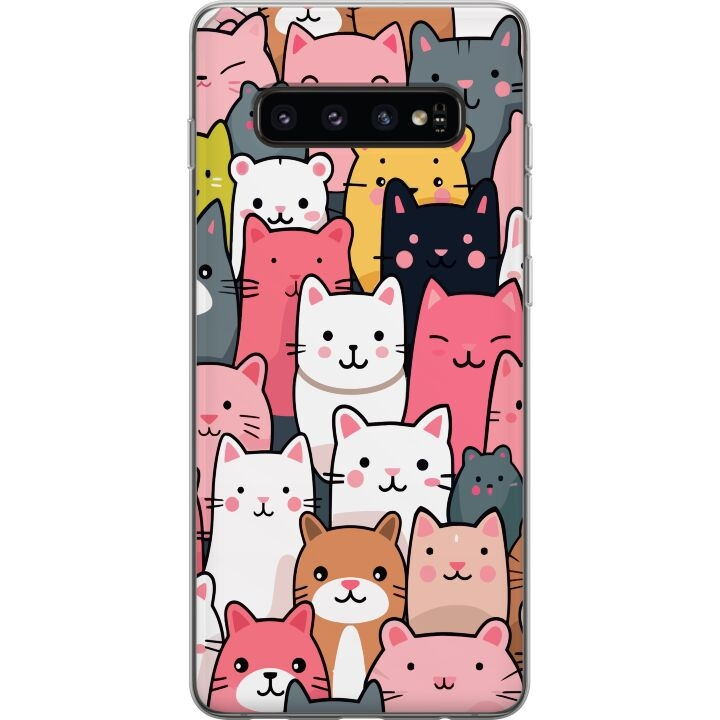 Mobile case for Samsung Galaxy S10 with Cat pattern design in the group SMARTPHONE & TABLETS / Phone cases / Samsung at TP E-commerce Nordic AB (A61855)