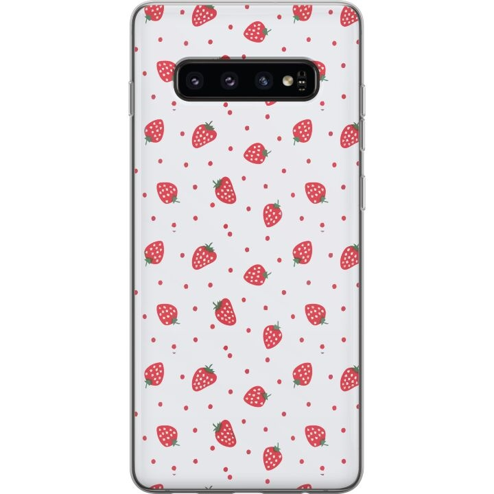 Mobile case for Samsung Galaxy S10 with Strawberries design in the group SMARTPHONE & TABLETS / Phone cases / Samsung at TP E-commerce Nordic AB (A61864)