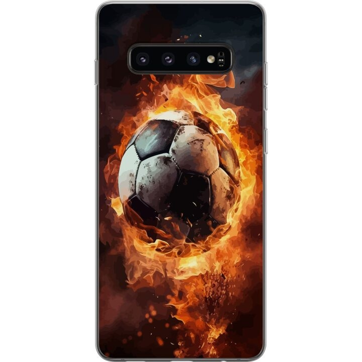 Mobile case for Samsung Galaxy S10 with Football design in the group SMARTPHONE & TABLETS / Phone cases / Samsung at TP E-commerce Nordic AB (A61868)