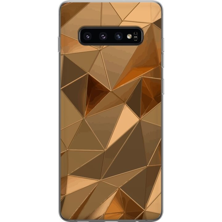 Mobile case for Samsung Galaxy S10 with 3D Gold design in the group SMARTPHONE & TABLETS / Phone cases / Samsung at TP E-commerce Nordic AB (A61871)