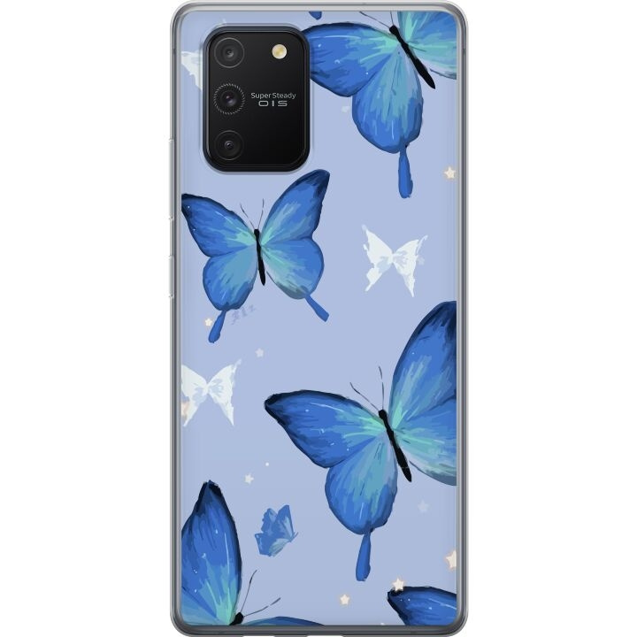 Mobile case for Samsung Galaxy S10 Lite with Blue butterflies design in the group SMARTPHONE & TABLETS / Phone cases / Samsung at TP E-commerce Nordic AB (A61971)