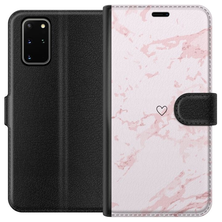 Wallet case for Samsung Galaxy S20+ with Pink Heart design in the group SMARTPHONE & TABLETS / Phone cases / Samsung at TP E-commerce Nordic AB (A62167)