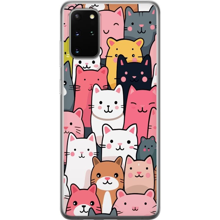 Mobile case for Samsung Galaxy S20+ with Cat pattern design in the group SMARTPHONE & TABLETS / Phone cases / Samsung at TP E-commerce Nordic AB (A62179)