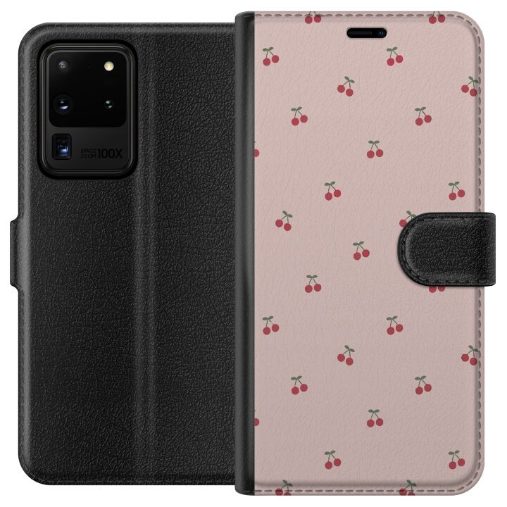 Wallet case for Samsung Galaxy S20 Ultra with Cherry design in the group SMARTPHONE & TABLETS / Phone cases / Samsung at TP E-commerce Nordic AB (A62205)