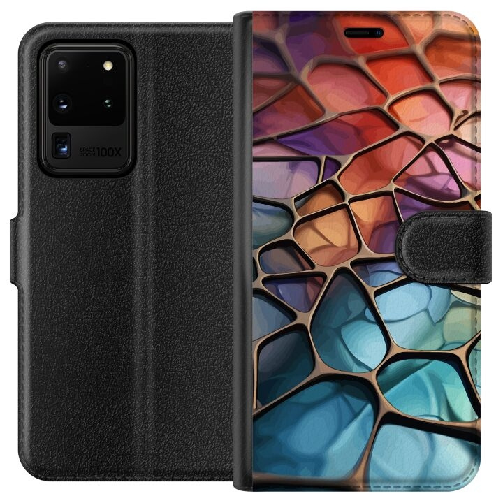 Wallet case for Samsung Galaxy S20 Ultra with Metallic pattern design in the group SMARTPHONE & TABLETS / Phone cases / Samsung at TP E-commerce Nordic AB (A62208)