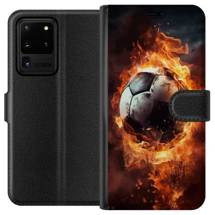 Wallet case for Samsung Galaxy S20 Ultra with Football design in the group SMARTPHONE & TABLETS / Phone cases / Samsung at TP E-commerce Nordic AB (A62219)