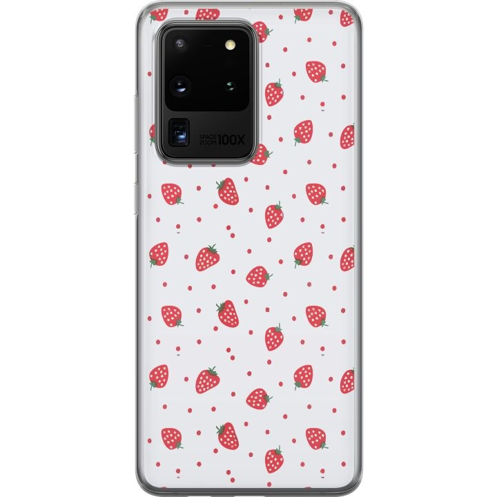 Mobile case for Samsung Galaxy S20 Ultra with Strawberries design in the group SMARTPHONE & TABLETS / Phone cases / Samsung at TP E-commerce Nordic AB (A62242)