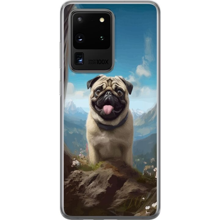 Mobile case for Samsung Galaxy S20 Ultra with Happy Dog design in the group SMARTPHONE & TABLETS / Phone cases / Samsung at TP E-commerce Nordic AB (A62243)