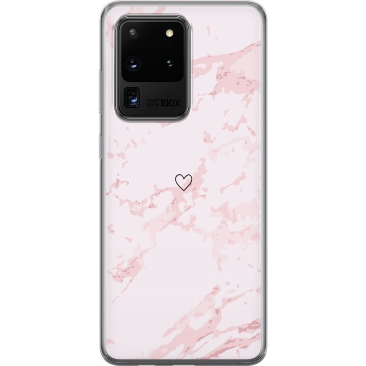 Mobile case for Samsung Galaxy S20 Ultra with Pink Heart design in the group SMARTPHONE & TABLETS / Phone cases / Samsung at TP E-commerce Nordic AB (A62248)