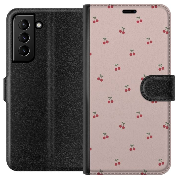 Wallet case for Samsung Galaxy S21+ 5G with Cherry design in the group SMARTPHONE & TABLETS / Phone cases / Samsung at TP E-commerce Nordic AB (A62367)