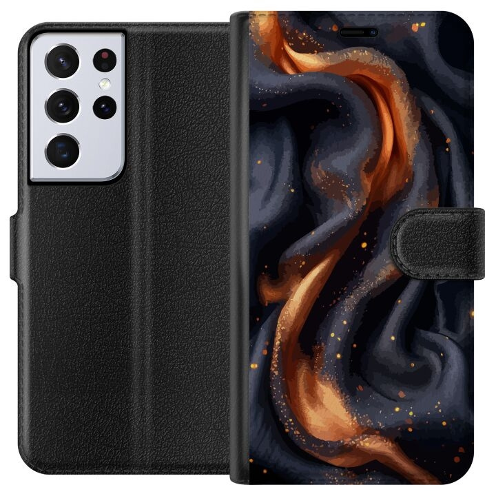 Wallet case for Samsung Galaxy S21 Ultra 5G with Fiery silk design in the group SMARTPHONE & TABLETS / Phone cases / Samsung at TP E-commerce Nordic AB (A62415)